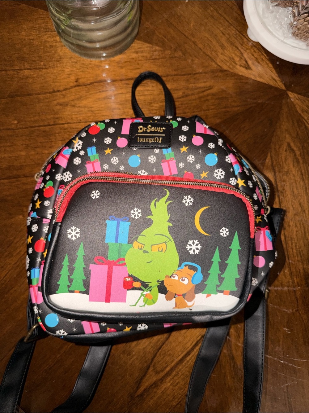 Loungefly Dr. Seuss Grinch Mini Backpack - Black, Green, Pink, Blue